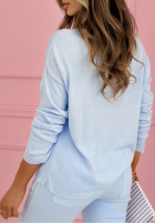 Bluzka z ozdobną aplikacją The Spring Begins różowa