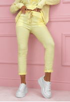 Wiskozowe spodnie The Spring Begins żółte