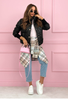 Pikowana kurtka ze stójką Hilda żółta