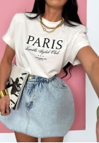 T-shirt z nadrukiem La Milla Paris biały
