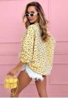 Długa bluza oversize w różyczki The Bloom różowa