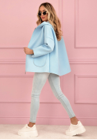 Płaszcz bluza z kapturem Madeline pudrowy róż