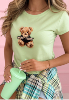 T-shirt z misiem Noisy Teddy żółty