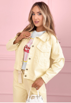 Sztruksowa kurtka Fooling Yourself różowa