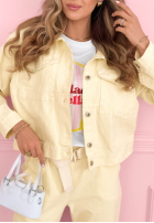 Sztruksowa kurtka Fooling Yourself różowa