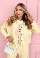 Sztruksowa kurtka Fooling Yourself różowa