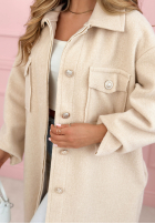Płaszcz z kieszeniami Kaori beżowy