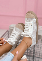 Koronkowe trampki Lola białe