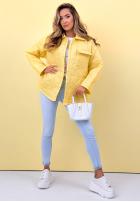 Pikowana kurtka z kołnierzem i kieszeniami Sunflower błękitna