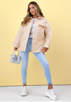 Pikowana kurtka z kołnierzem i kieszeniami Sunflower błękitna