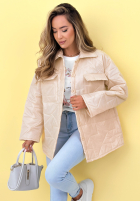 Pikowana kurtka z kołnierzem i kieszeniami Sunflower błękitna