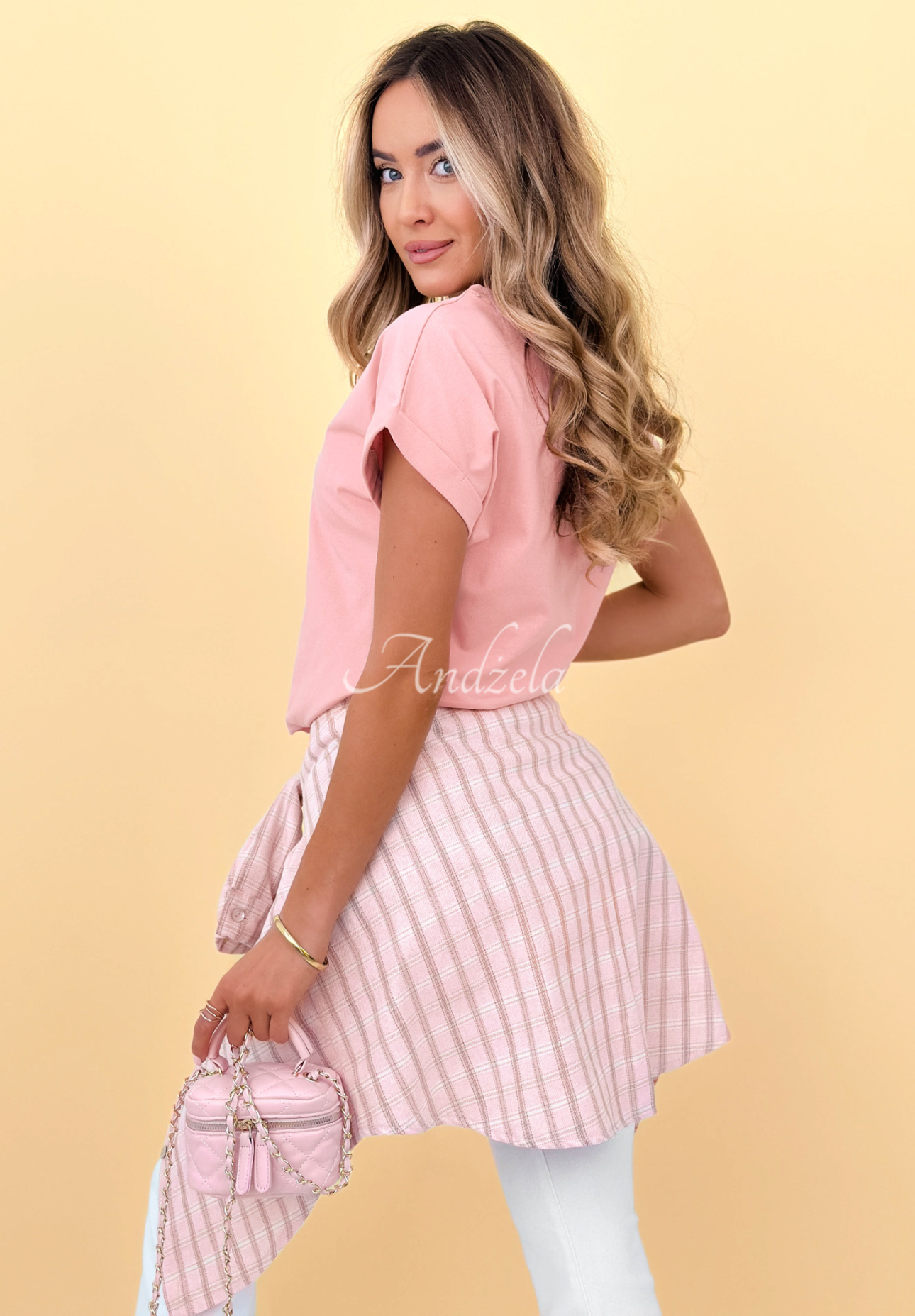 Cotton T-shirt Solenne powder pink