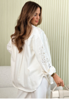 Koszula z koronką Eleanor ecru