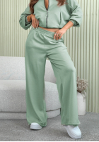 Wiskozowy komplet dresowy bluza i spodnie Now You See szałwiowy