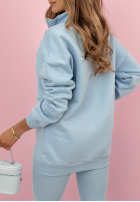 Komplet bluza, legginsy, top 3in1 Look At Me niebieski