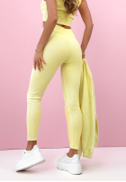 Komplet bluza, legginsy, top 3in1 Look At Me żółty