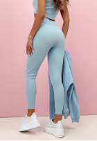 Komplet bluza, legginsy, top 3in1 Look At Me niebieski