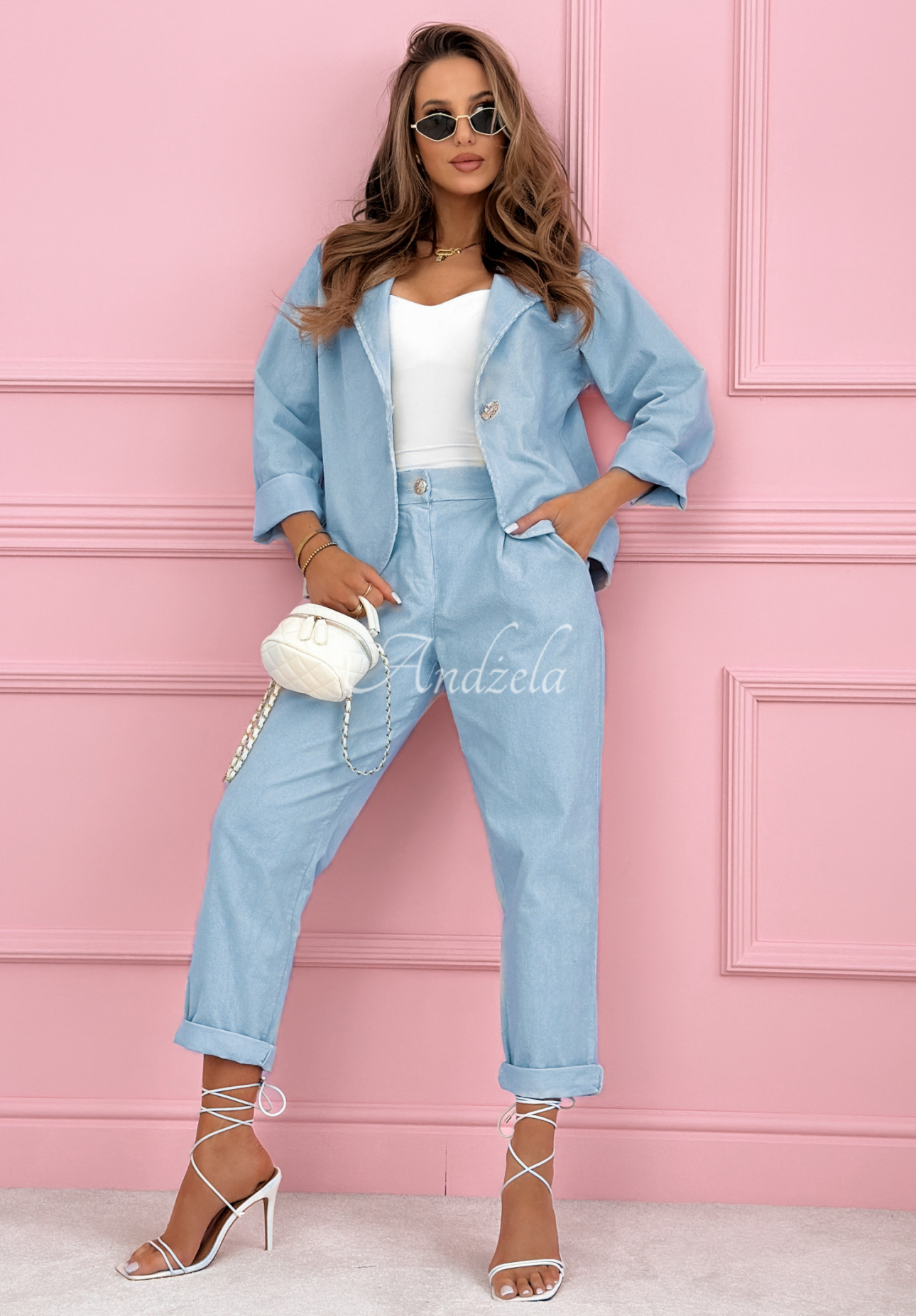 Goodbye Lovely blue cotton corduroy jacket