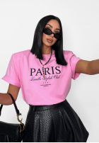 T-shirt z nadrukiem La Milla Paris biały