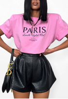 T-shirt z nadrukiem La Milla Paris biały