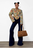 Żakardowa gorsetowa marynarka La Milla Amanda beżowa