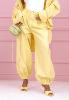 Jeansowy komplet koszula i spodnie balloon Emmeline jasnoniebieski