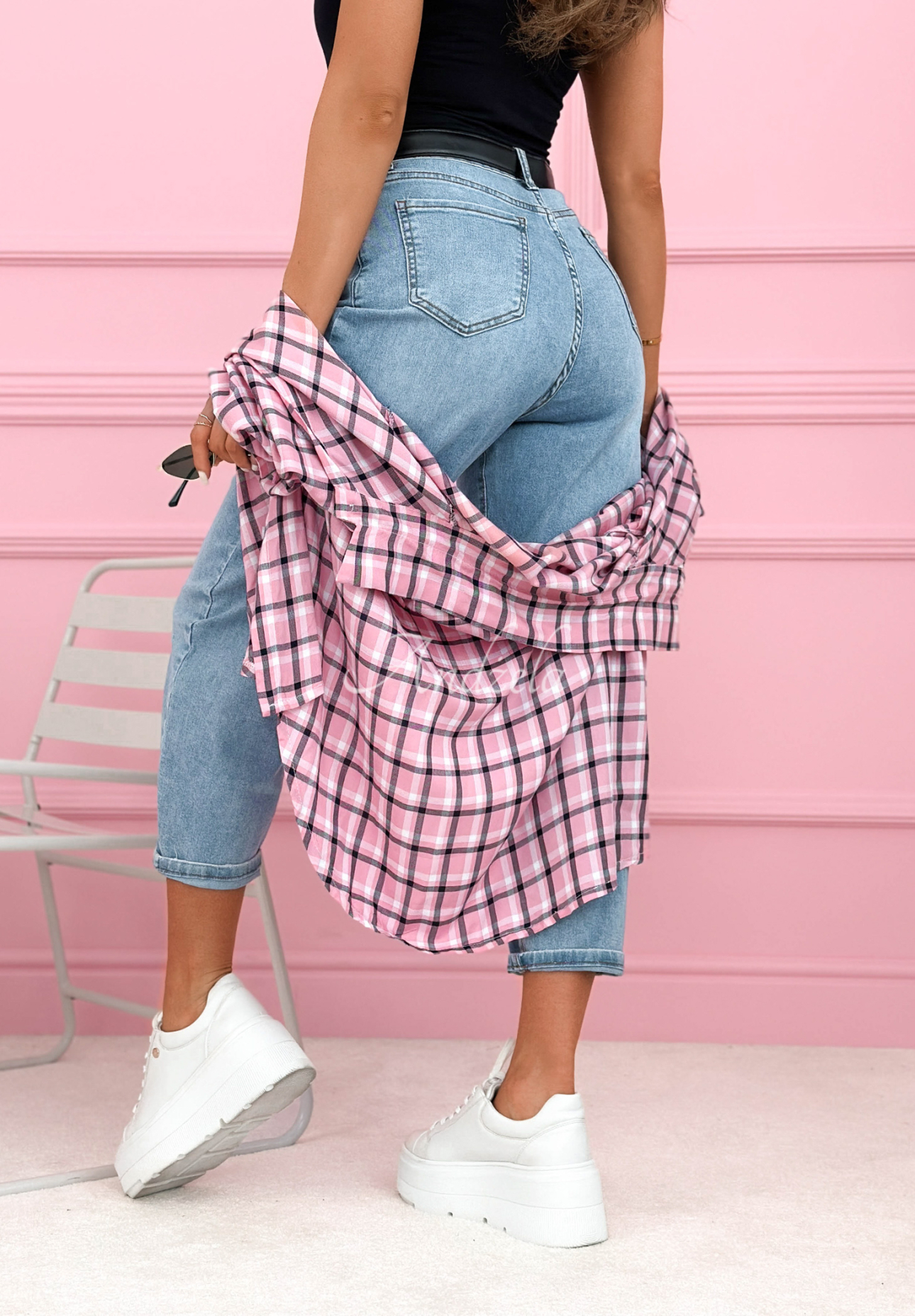 Spodnie jeansowe mom fit Don’t Move Now jasnoniebieskie