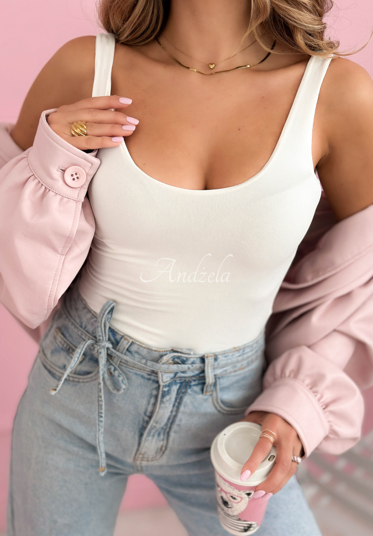 Solaria ecru strappy top