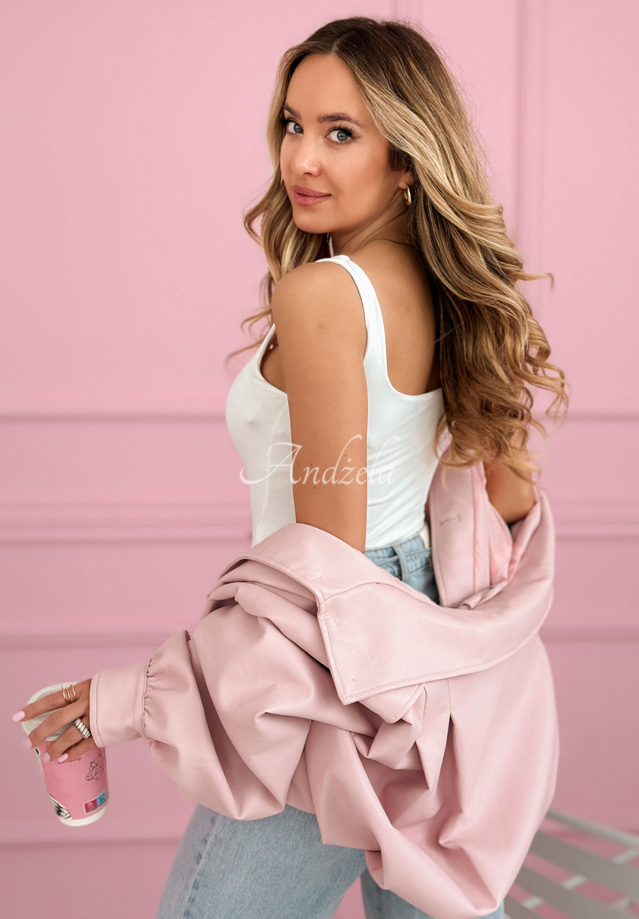 Top na ramiączkach Solaria ecru