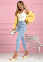 Spodnie jeansowe skinny z kryształkami Amy niebieskie