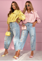 Krótka skórzana kurtka z kołnierzem Valleria pistacjowa