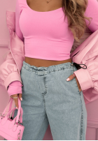 Spodnie jeansowe joggery Beatricia jasnoniebieskie