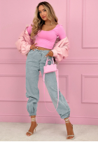 Spodnie jeansowe joggery Beatricia jasnoniebieskie