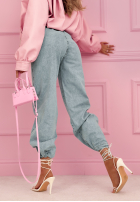 Spodnie jeansowe joggery Beatricia jasnoniebieskie