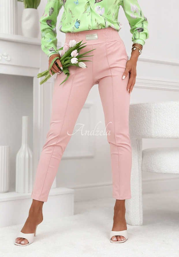 Pretty On Point powder pink fabric pants