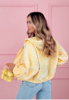 Żakardowa kurtka bomberka Madelyn żółta