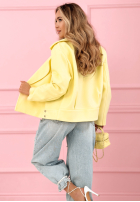 Zamszowa dwurzędowa kurtka Sylvie żółta