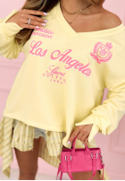 Asymetryczna bluza LA Athletic żółta