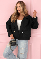 Zamszowa dwurzędowa kurtka Sylvie żółta