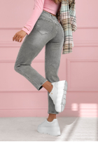 Spodnie jeansowe mom fit Wait Here jasnoszare