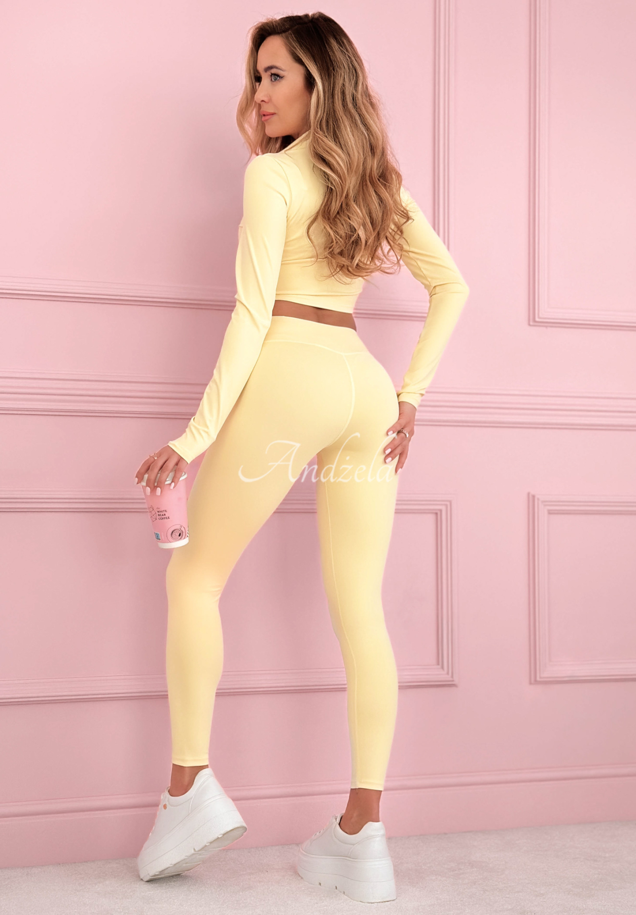 Matching set: Maribel blouse and leggings, yellow