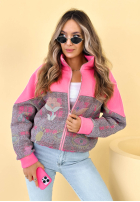 Bluza ze stójką we wzory Alice żółta