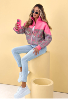 Bluza ze stójką we wzory Alice żółta