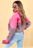 Bluza ze stójką we wzory Alice żółta