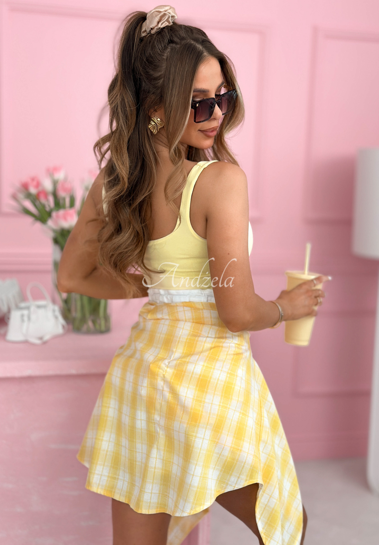 Solaria yellow strappy top