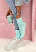 Długie prążkowane skarpetki Always Me czekoladowe