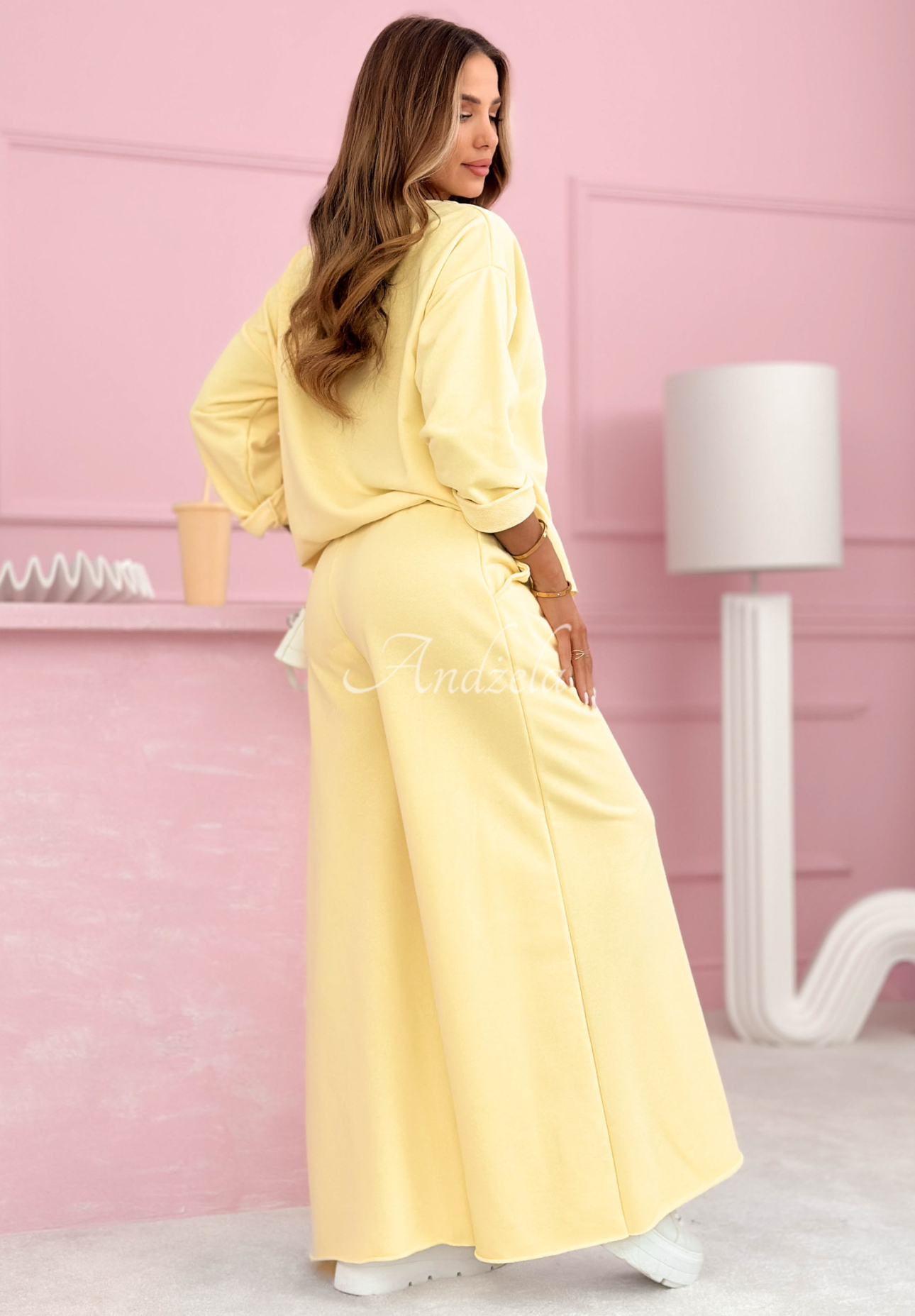 Always On Time yellow cotton tracksuit set