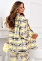 Dwurzędowa marynarka w kratę Her Decision pudrowy róż