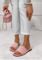 Zamszowe klapki Morgana beżowe