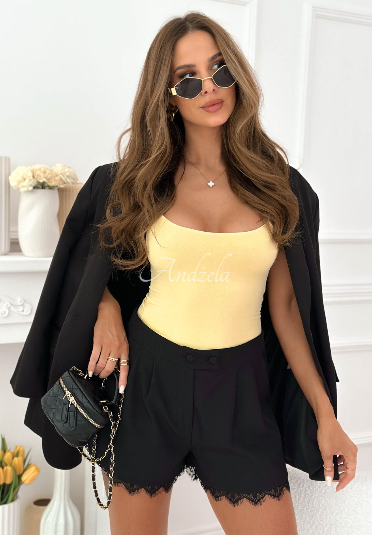 Adelle yellow strappy top 